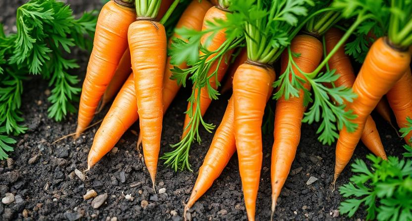 was-darf-man-nicht-neben-moehren-pflanzen - Mohrrüben im Beet