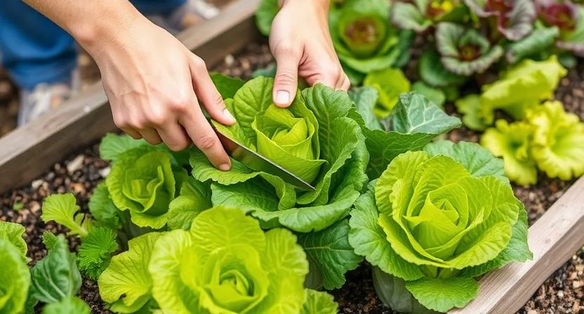 Salat im Hochbeet