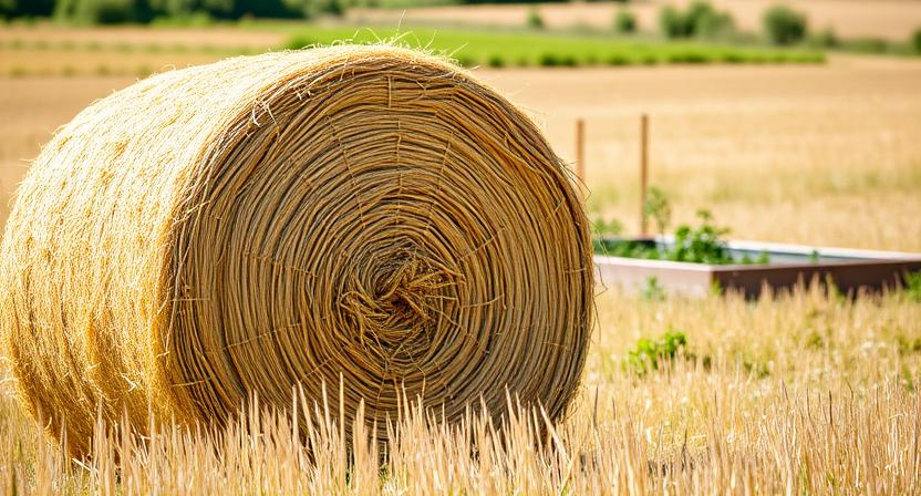 kann-man-stroh-ins-hochbeet-geben - Stroh ballen
