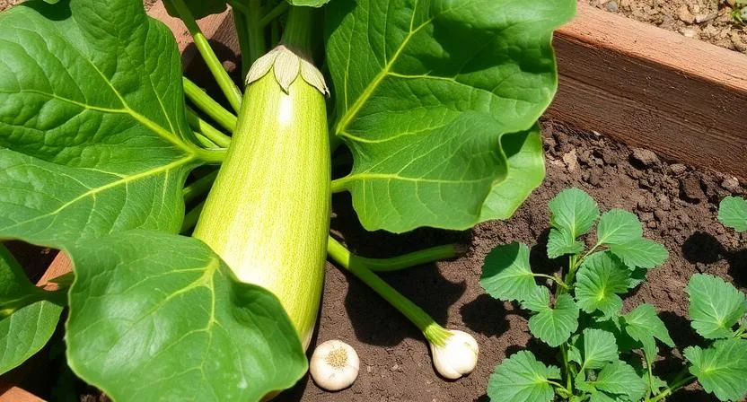 Zucchini im Hochbeet