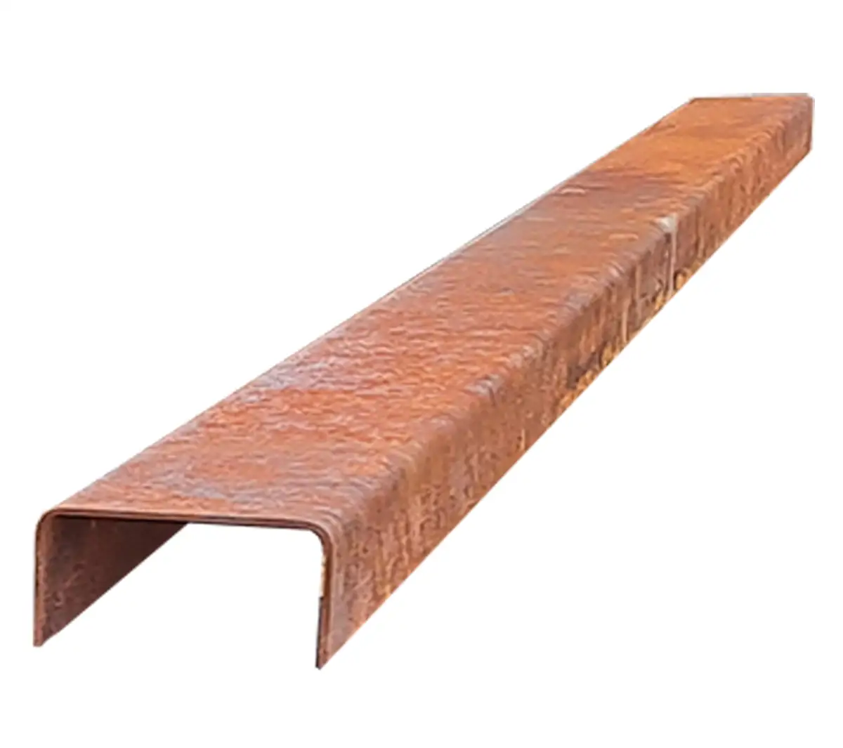 Produktbild Auflage Profile aus Cortenstahl in modularer Bauweise, weisser Hintergrund