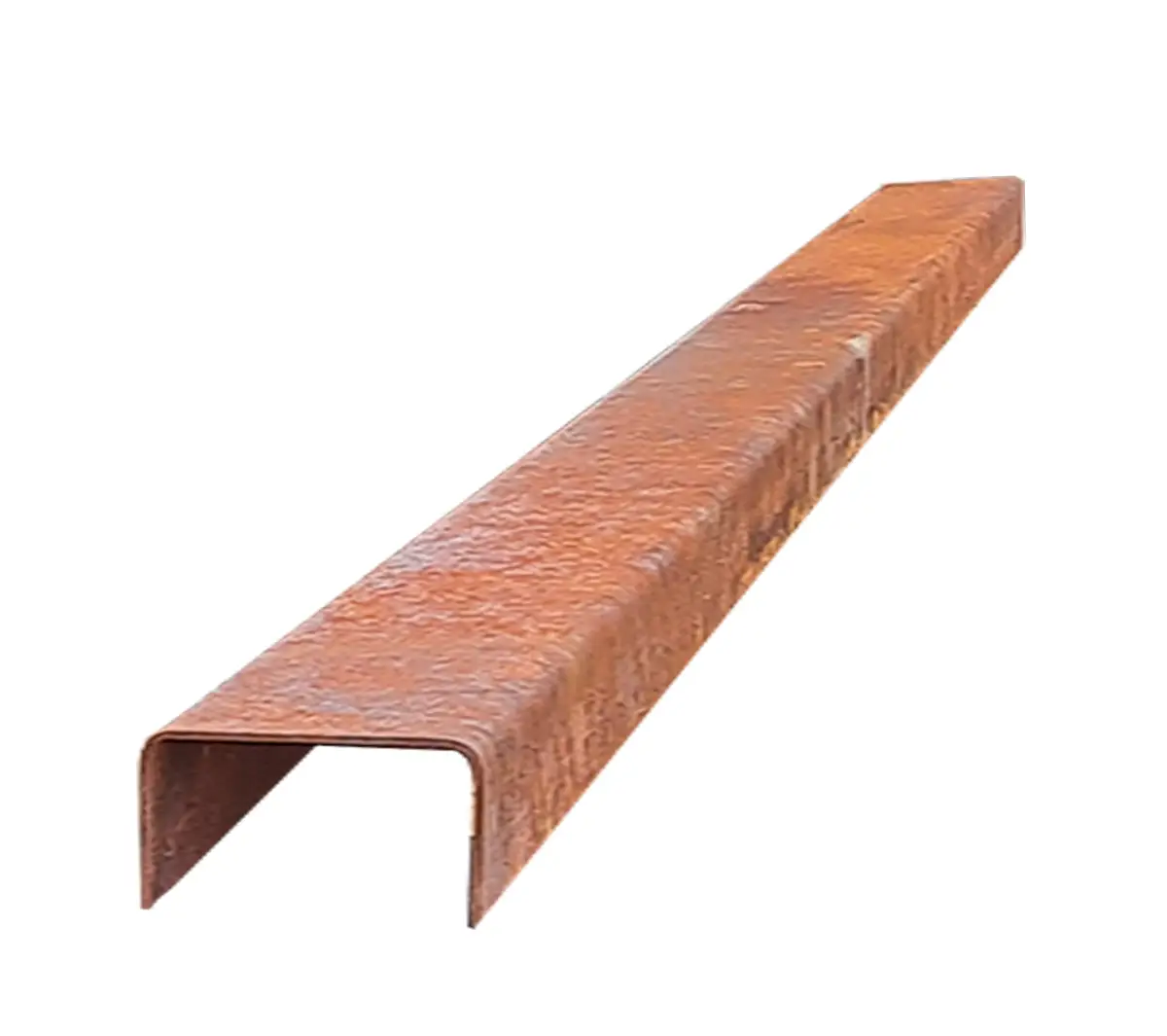 Produktbild Auflage Profile aus Cortenstahl in modularer Bauweise, weisser Hintergrund