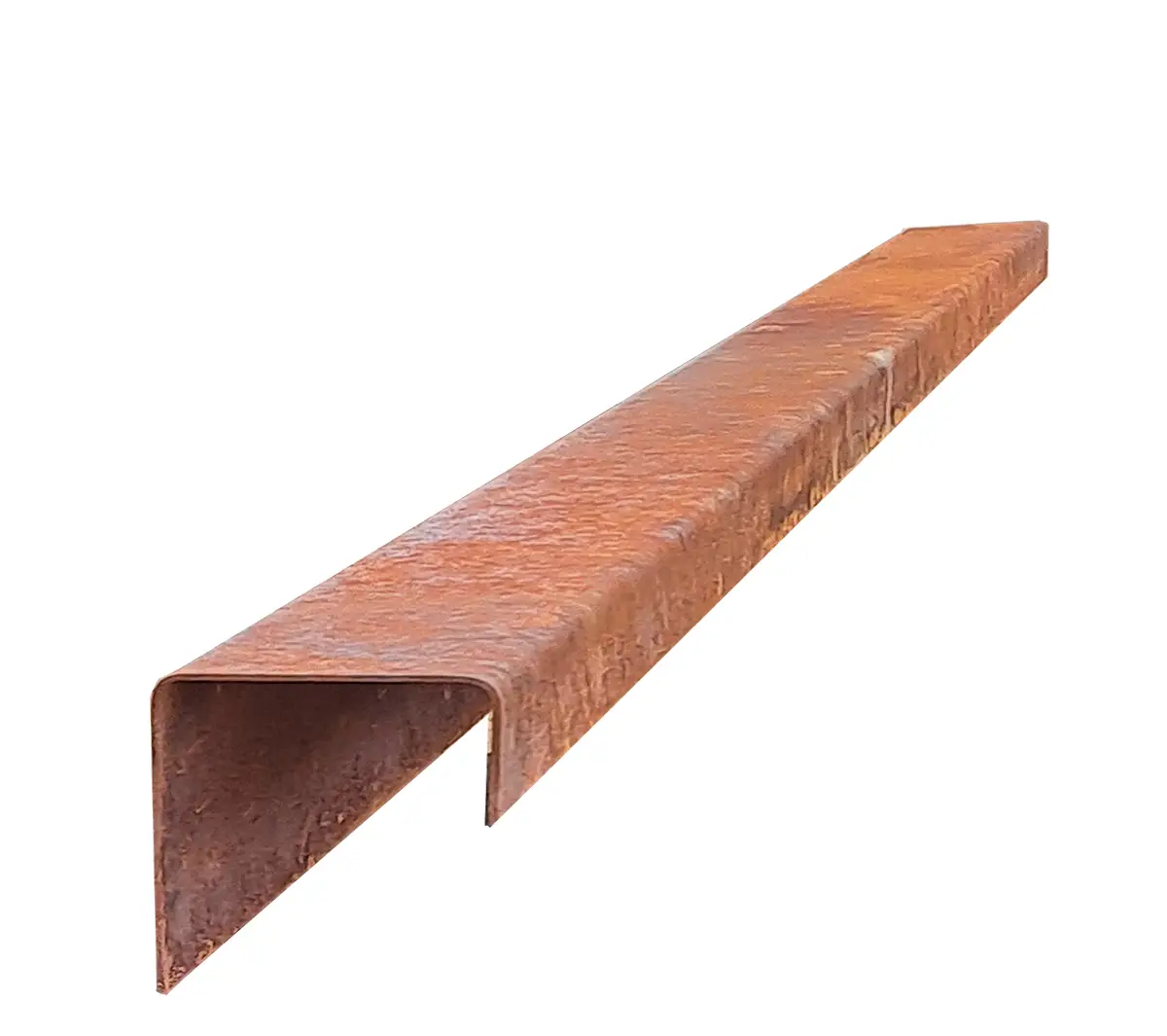 Produktbild Auflage Profile aus Cortenstahl in modularer Bauweise, weisser Hintergrund
