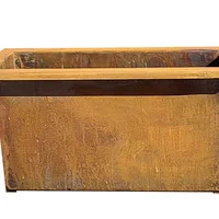 Geschweißtes Metall Hochbeet - Cortenstahl Hochbeet Structura  - 200 x 80 x 80 cm