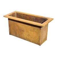 Geschweißtes Metall Hochbeet - Cortenstahl Hochbeet Structura - 200 x 80 x 80 cm