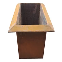 Geschweißtes Metall Hochbeet - Cortenstahl Hochbeet Structura  - 200 x 80 x 80 cm