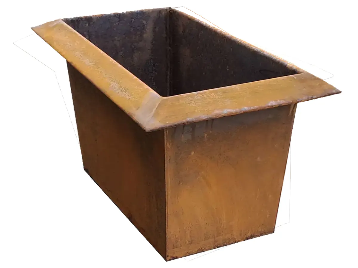 Produktbild Cortenstahl Hochbeete in modularer Bauweise, weisser Hintergrund