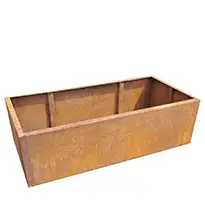 Geschweißtes Metall Hochbeet - Cortenstahl Hochbeet Structura 180 x 60 x 80 cm