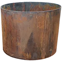 Geschweißtes Metall Hochbeet - Cortenstahl Hochbeet Structura rund 120 x 80 cm