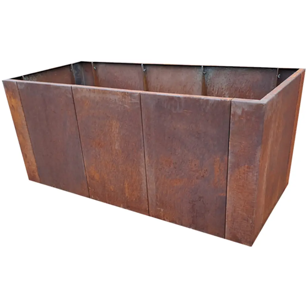 Produktbild Cortenstahl Hochbeete in modularer Bauweise, weisser Hintergrund