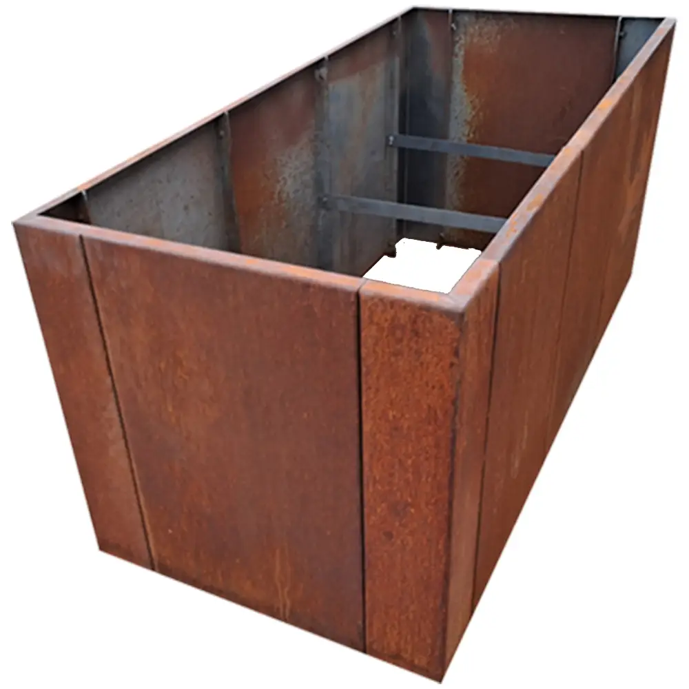 Produktbild Cortenstahl Hochbeete in modularer Bauweise, weisser Hintergrund