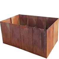 Cortenstahl Hochbeet in der Größe 200x100x80cm