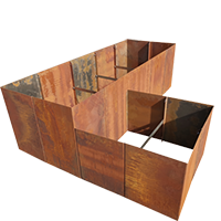 Cortenstahl Hochbeet in der Größe 150x60x80x100x60x80cm