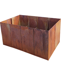 Cortenstahl Hochbeet in der Größe 150x60x80cm