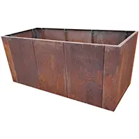 Cortenstahl Hochbeet in der Größe 200x80x80cm