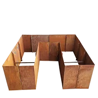 Cortenstahl Hochbeet in der Größe 240x100x280x80x240x100x80cm