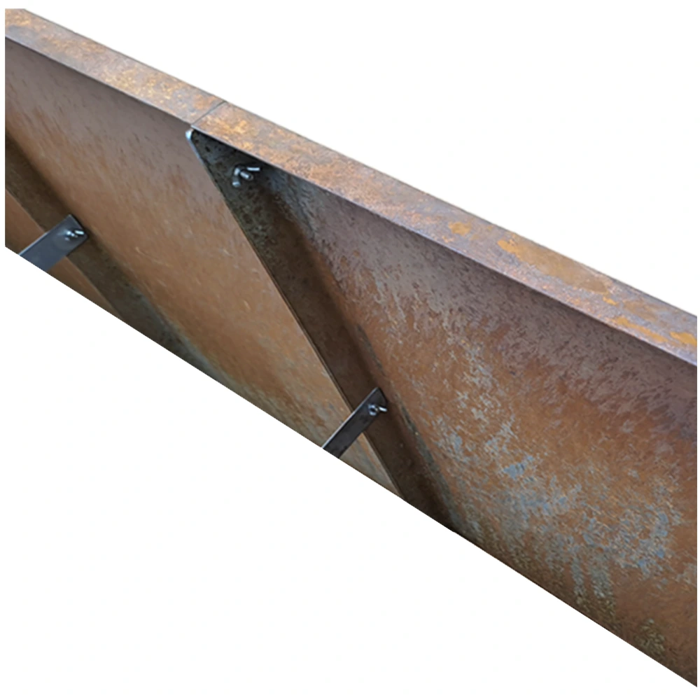 Produktbild Edelrost Hochbeete aus Cortenstahl in modularer Bauweise, weisser Hintergrund