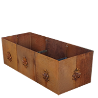 Cortenstahl Hochbeet in der Größe 150x80x80cm