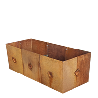 Cortenstahl Hochbeet in der Größe 240x100x80cm