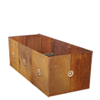 Cortenstahl Hochbeet in der Größe 180x80x80cm