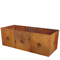 Cortenstahl Hochbeet in der Größe 240x80x80cm