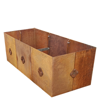 Cortenstahl Hochbeet in der Größe 180x80x80cm