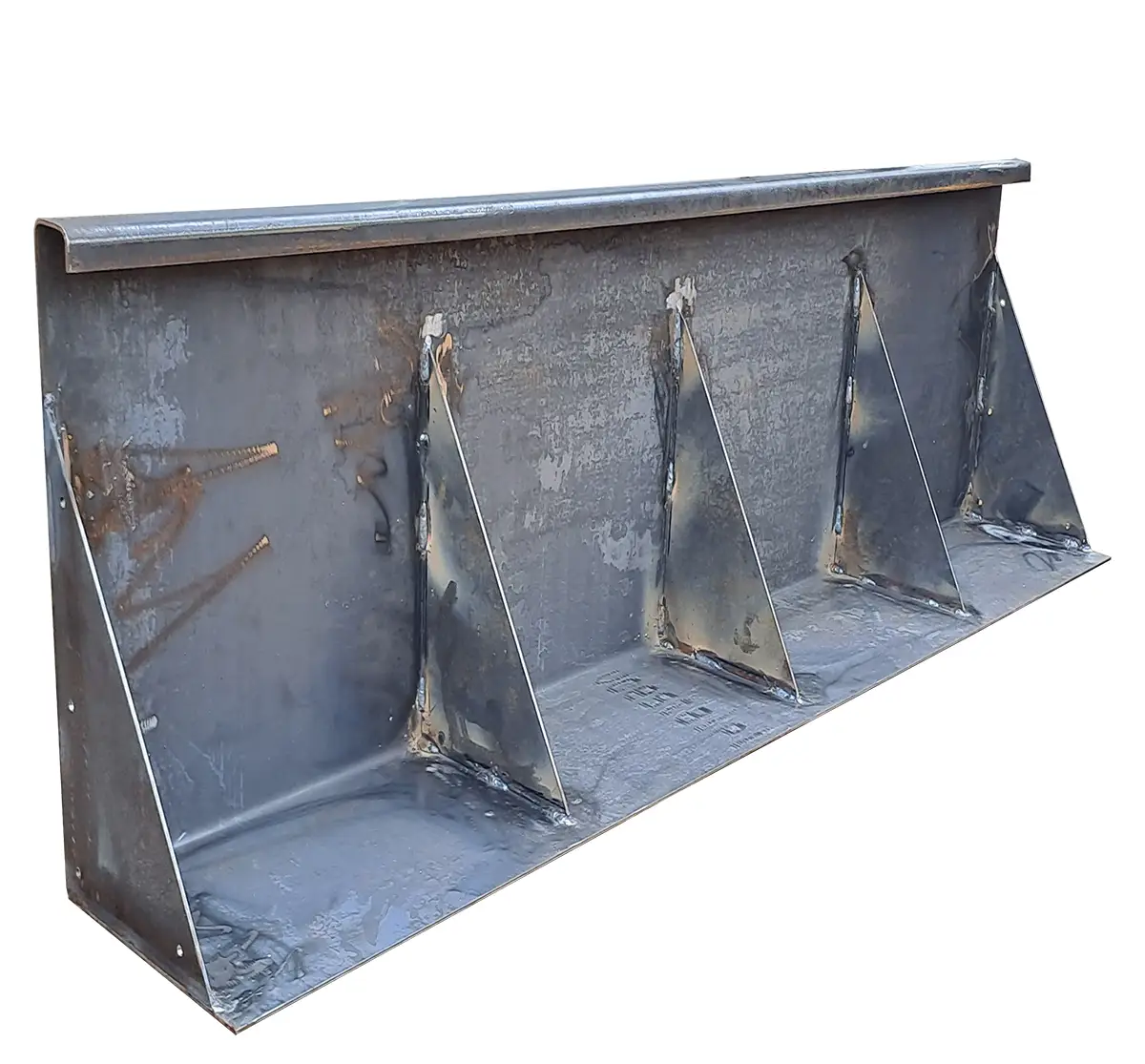 Produktbild Stützmauer aus Cortenstahl in modularer Bauweise, weisser Hintergrund