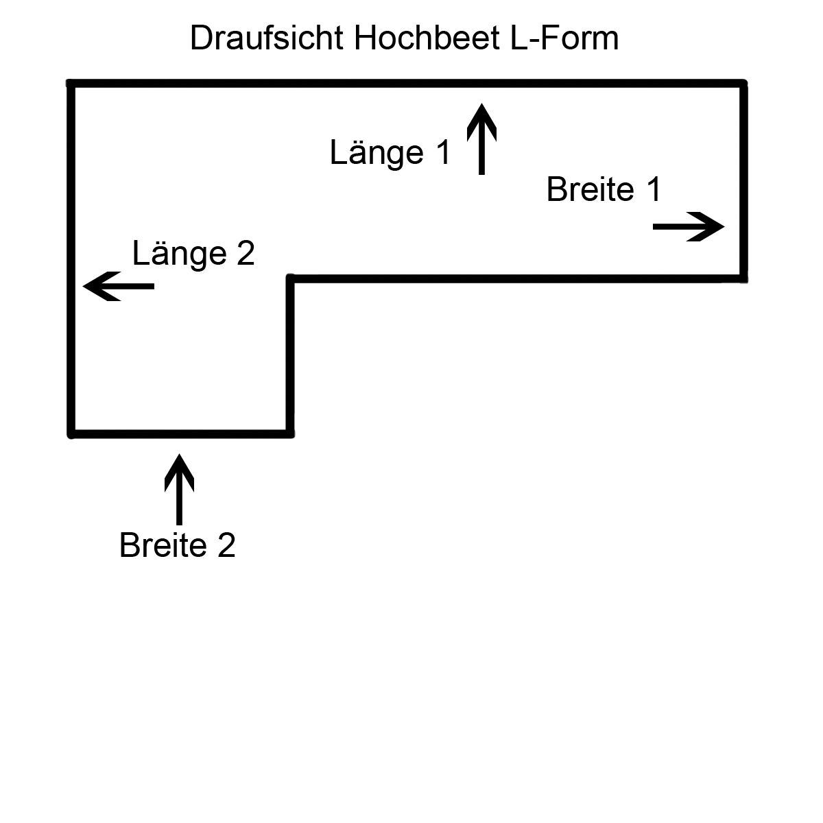 Produktbild L-Form edelrost Hochbeet - 150x80x150x80 Höhe:80cm