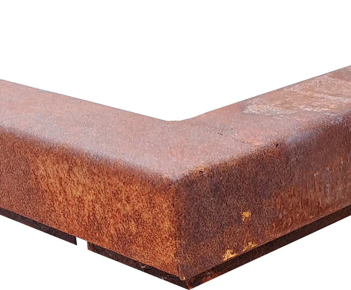 Produktbild Edelrost Hochbeete aus Cortenstahl in modularer Bauweise, weisser Hintergrund