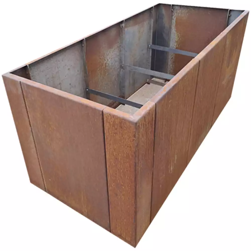 Produktbild edelrost Hochbeet in modularer Bauweise, weisser Hintergrund