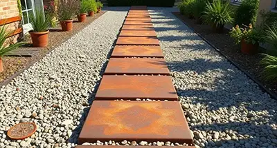 Cortenstahl Trittsteine